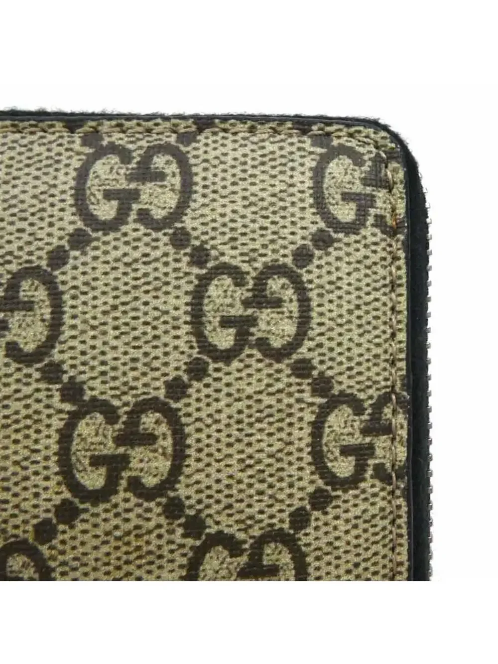 Auth Gucci Gg Supreme Zip Around Long #280372G31B